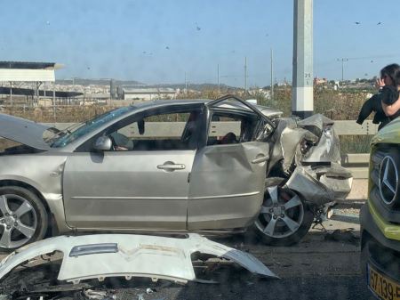 طمرة : 4 اصابا بحادث طرق قرب الماكدونالدز